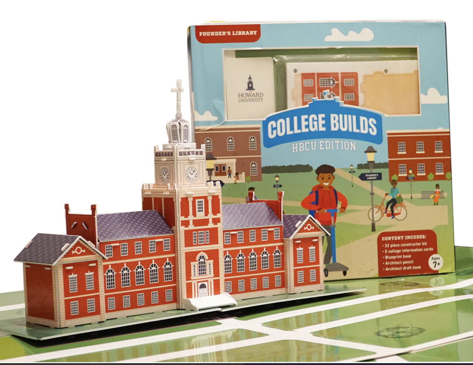 Howard university in miniature as a 3d puzzle by brown toy box